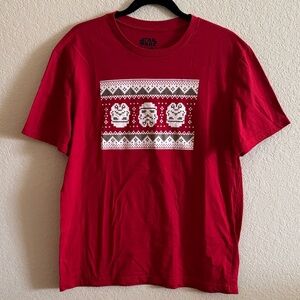 Star Wars Red Stormtrooper Short Sleeve Tee Shirt Top Size Large